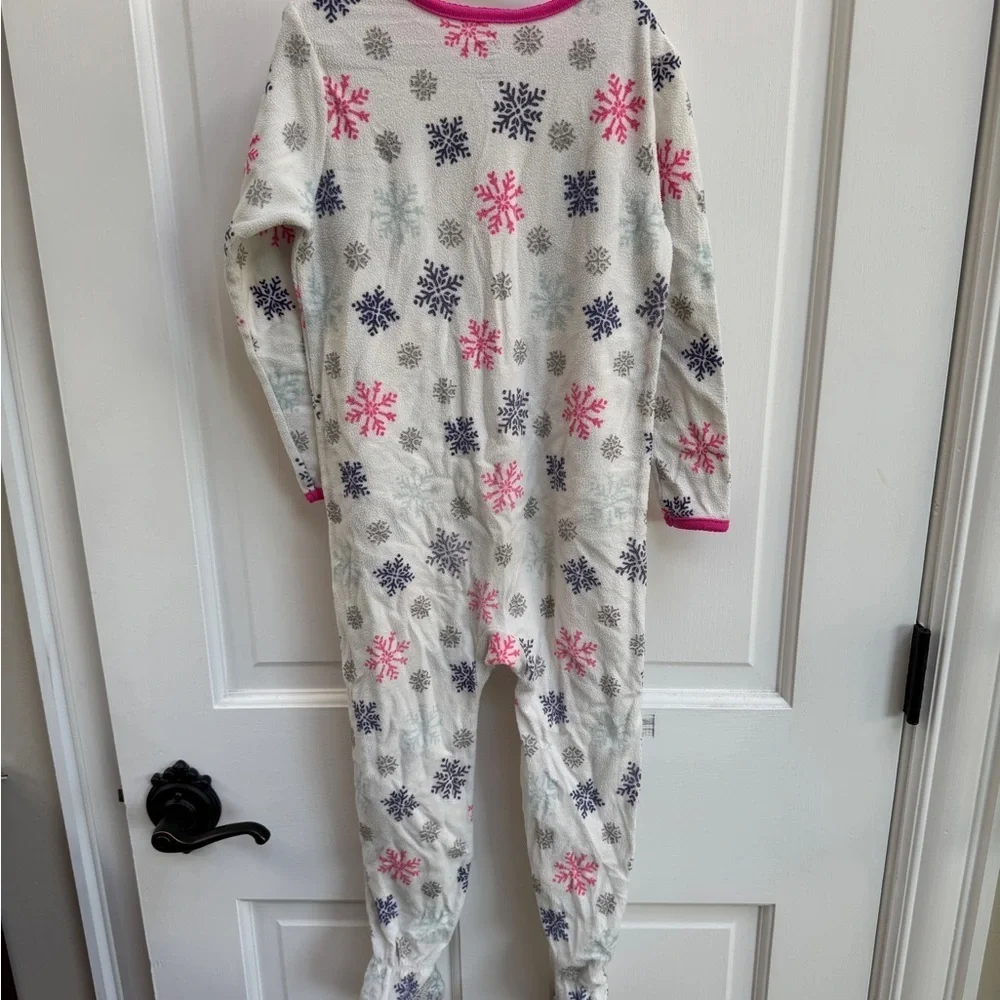 Carter's 5T Girls Snowflake Pajama Long Sleeve Fleece Footie Pajamas